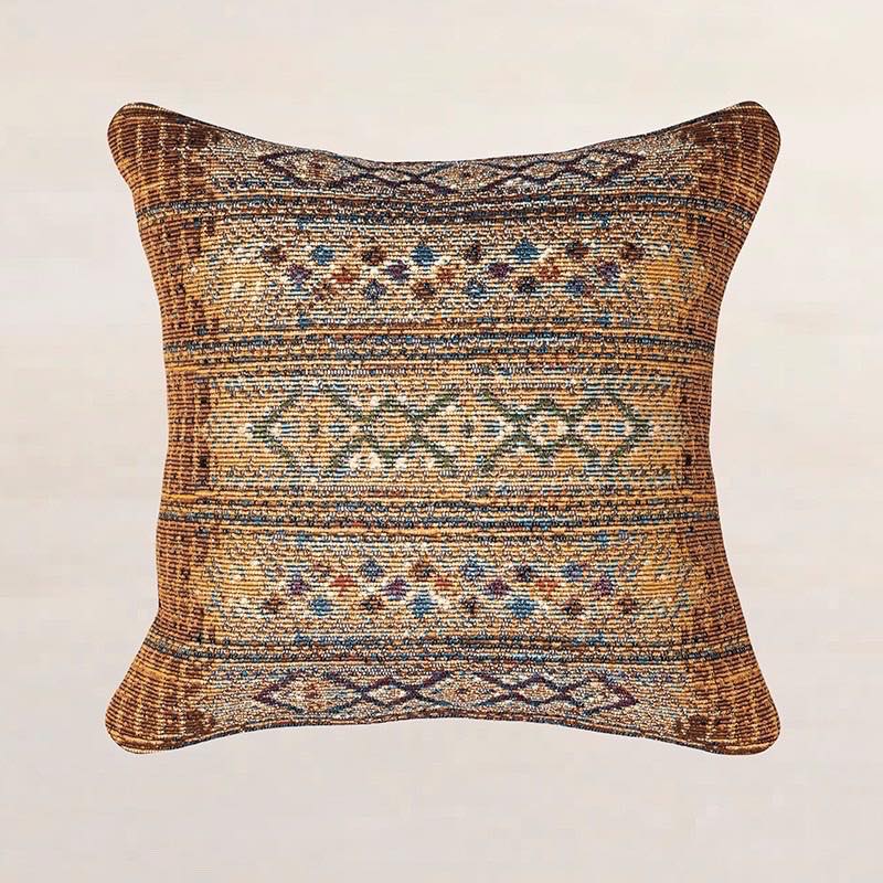 Indoor/ Outdoor Marina Tribal Stripe Pillow, 18